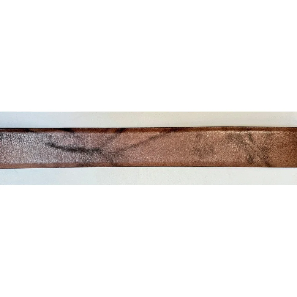 Paris Leather Belt Mens 40 Brown Good Marbled Genuine Cowhide 90017 2